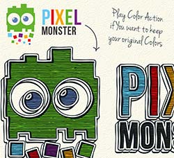 极品PS动作－3D卡通水墨线条：3D Stroked Ink - Actions